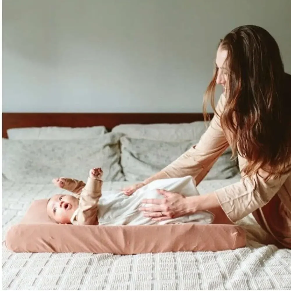 Goumi Baby‎ Nursery Changing Pad Cover Bamboo Organic Cotton Sandstone Tan Beige